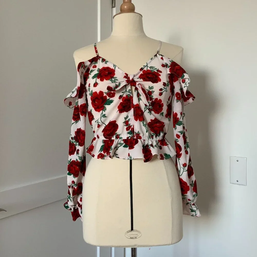 Rose Ruffled Top - Picture 2 of 7